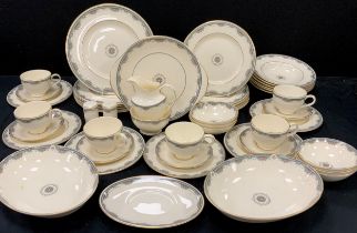 A Royal Doulton ‘Albany’ pattern table service for six including; six dinner plates, six medium, six