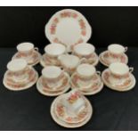 A Colclough Wayside pattern tea set, inc cups, saucers, side plates etc