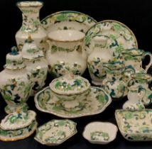 Masons Ironstone ‘Chartreuse’ pattern ware including; graduated jugs, lidded urns, pots, trinket