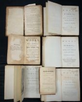 Books - Antiquity books including; Mr Dryden ' The Works of Virgil', Volume 1-4, other 18th