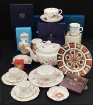 Royal Crown Derby ‘Derby Posies’ including large tea pot, sugar bowl and plate; Royal Crown Derby ‘
