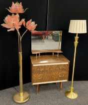 Retro Interior design - a 1970’s faux rosewood melamine dressing table / chest, 122cm high x 73cm