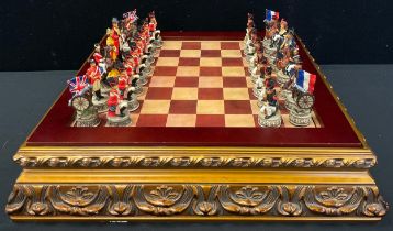 The Chessmen Chess Set of the Napoleonic Wars, Kings As The Duke of Wellington & Napoleon Bonaparte