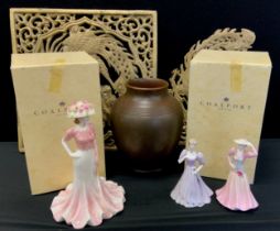 A Coalport Ladies of Fashion figure, Liz, others smaller Christine, Debutants Celebration Time ;