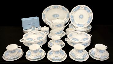 A Aynsley table service ‘Moonlight Rose’ for six including; six dinner plates, six smaller plates,