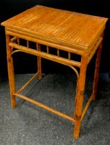 A 19th century bamboo occasional table, 70cm x 56cm