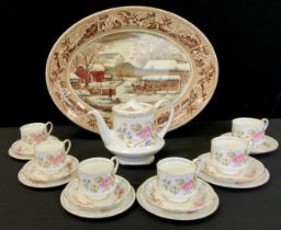 Ceramics - Paragon Tay'San pattern part tea set, cups and saucer (6), side plates (5), tea pot,