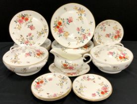 Royal Albert ‘China Garden’ dinner service for six comprised of; six dinner plates, six medium, five