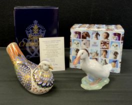 A Royal Crown Derby paperweight, Millennium Dove, Govier's exclusive, limited edition of 653/1500,