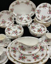 An Albany floral dinner service for six including; six large dinner plates, six smaller, six