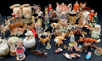 A quantity of model foxes including Beswick, Border Fine Arts, Royal Worcester; others