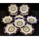 A set of ten Copeland Spode china soup bowls, retailed by T Goode & Co London, with floral and