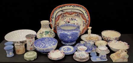 Ceramics - late 19th century/ early 20th century ceramics including Spode Italian bowl and plate,