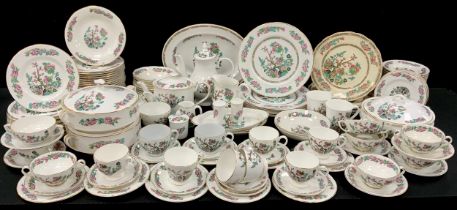 An extensive Indian tree and other table service for six including six tea cups and saucers, six