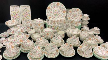 An extensive Minton ‘Haddon Hall’ pattern service for twelve including; tea pot, coffee pot, milk