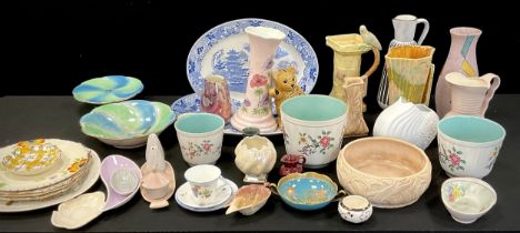 Mid century ceramics including; Carlton ware, Royal Winston, James Kent, West Germany, Brentleigh;