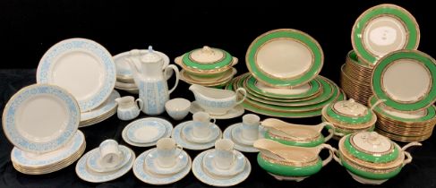 A Royal Doulton ‘Hampton Court’ pattern dinner service for five including; five dinner plates,