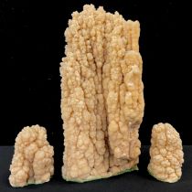 Geological interest - an intricate Stalagtite section, crystalline calcium carbonate, 23cm high;