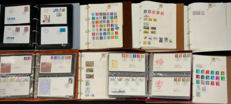 Stamps Philately - international and GB stamps, Fdc, etc in eight albums, inc Commonwealth. Russian,