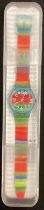 Swatch - a COLOR THE SKY (GS124) unisex wristwatch, multi coloured dial and strap, boxed