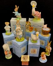 Royal Doulton ‘The World Of Beatrix Potter’ John Beswick figures including 'Mrs Floppsy Bunny’, ’Tom