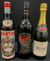Wines and Spirits - Martini Rosso Vermouth, 14.7%, 75cl, Belnor Poire Mousseux Superior sparkling
