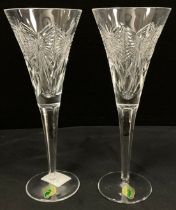 Waterford Crystal from the ‘The Millenium Collection, A Toast of the Year 2000’, a pair of cut glass