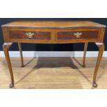 A George I style walnut side table, 78cm high, 108cm wide, 57cm deep