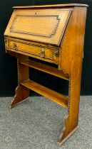 An Arts and Crafts period oak bureau bookcase, c.1920