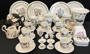 Portmerion Botanic Gardens pattern table china inc miniature tea set, plates, vases, sale and