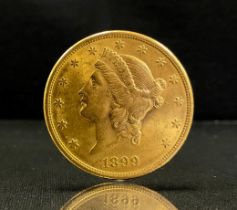 Coins - A United States of America 20 Dollar Liberty Head Gold Coin, date 1899, San Francisco