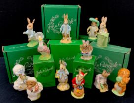 John Beswick of Royal Doulton Beatrix Potter including; ‘Mrs Tiggy- winkle’, ‘Hunca Munca Sweeping’,