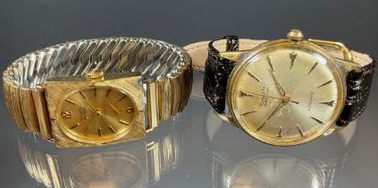Gruen - a Precision Autowind wristwatch, 32mm rolled gold case, silvered dial, Rocket and Arrow