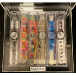 Swatch Artist collection wristwatches, Winter 1996 comprising Yoko Ono GB168 Film No4, Micha Klein