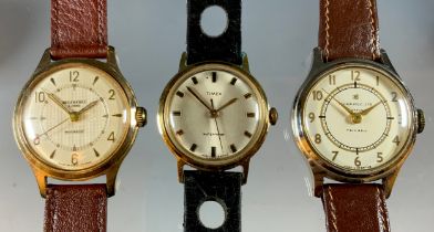 Watches Ingersoll Triumph manual wind wristwatch, cream dial, raised Arabic numerals, stem wind