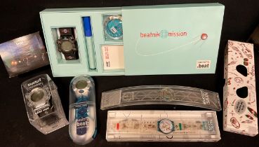 Swatch - Beat, limited edition SQZ101 Beatnik Mission, 4700/5000, others SQB 101 Beat Webmaster,