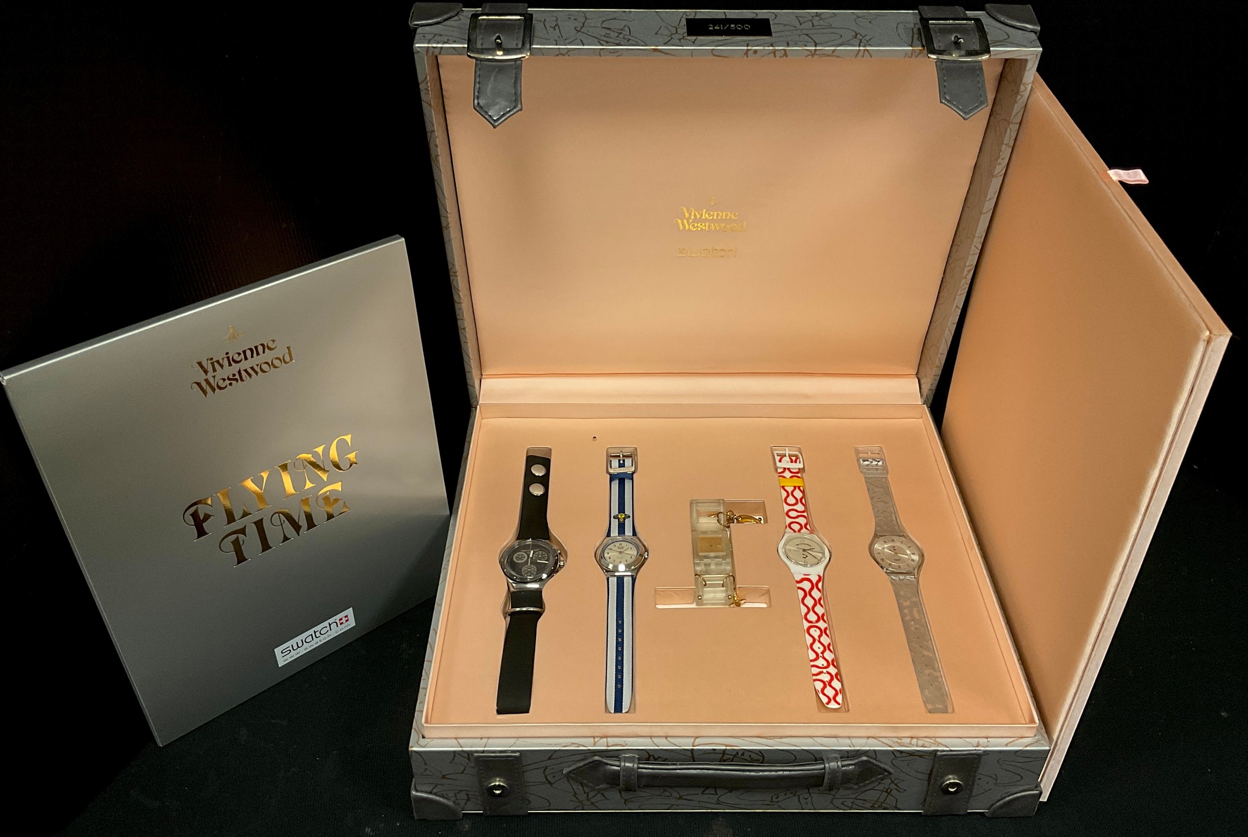 A Vivienne Westwood for Swatch Limited Edition Flying Time Watch Collection, issued 2001, in a