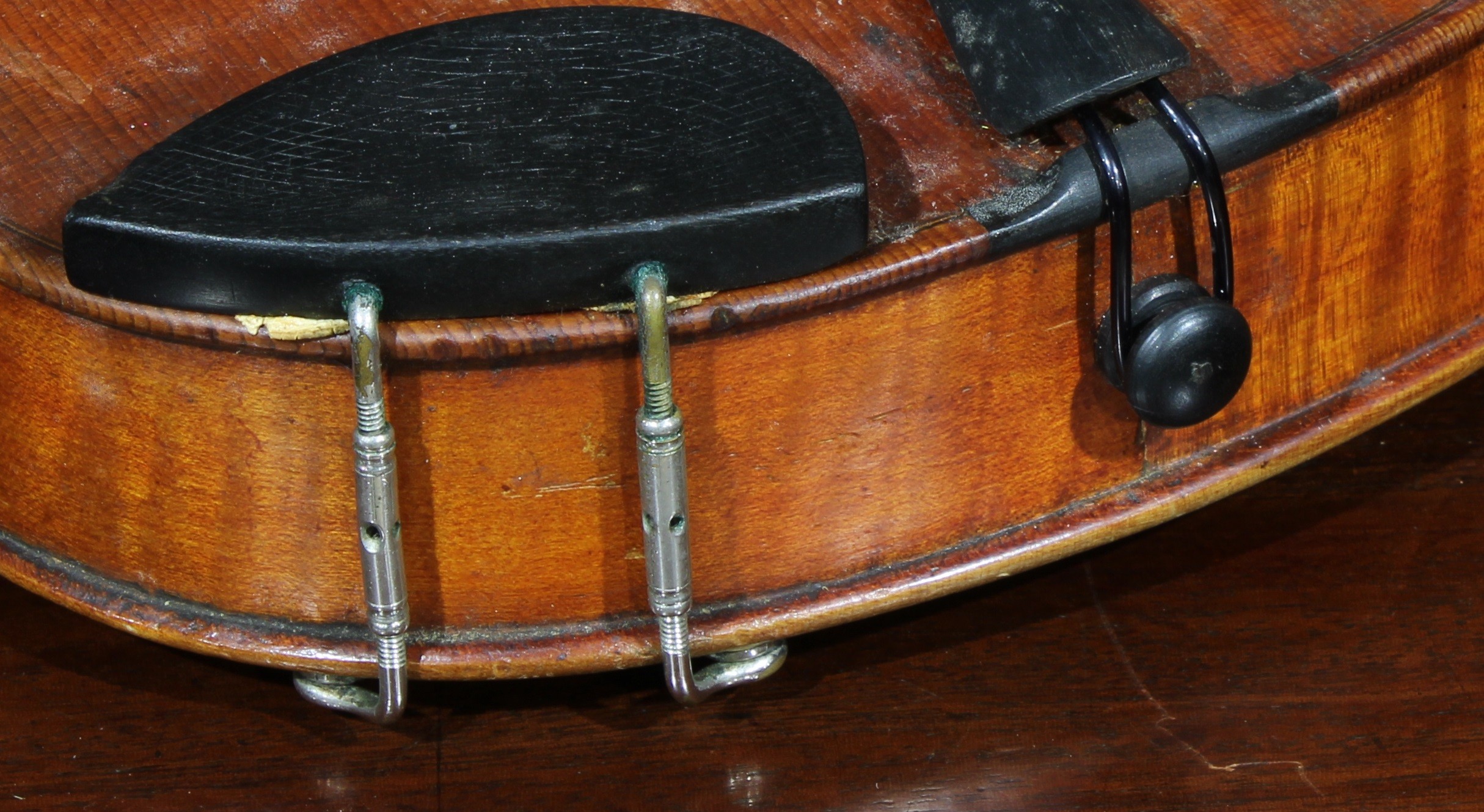 A German violin, the two-piece back 36cm long excluding button, paper label printed Manufactured - Image 6 of 10