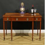 An Edwardian Sheraton Revivial mahogany serving table, stamped F. COLLINSON & CO, possibly Frank