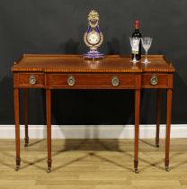 An Edwardian Sheraton Revivial mahogany serving table, stamped F. COLLINSON & CO, possibly Frank