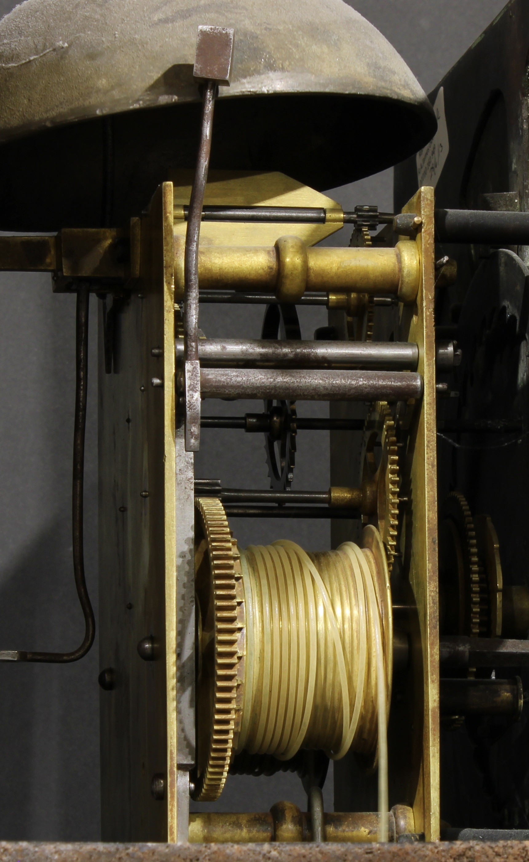 A George III oak longcase clock, 32cm square brass dial inscribed Natl Sanders, MANCHESTER, Roman - Image 5 of 6