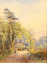 Frank Gresley (1855–1936) Rural Derbyshire, signed, watercolour, 63.5cm x 47cm