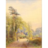 Frank Gresley (1855–1936) Rural Derbyshire, signed, watercolour, 63.5cm x 47cm