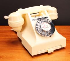 A mid 20th century British GPO telephone, probably provided by British Ericsson, the handset