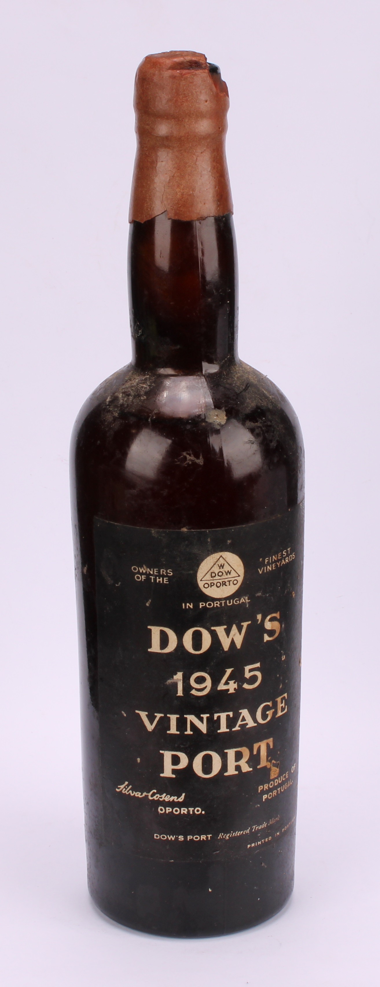 Wines and Spirits - Dow's 1945 Vintage Port, level mid shoulder, seal present but part missing - Image 2 of 3