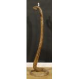Taxidermy - an ophiological floor lamp, African rock python snake, 167cm high overall