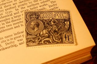 Stamps - GB GV 1929 P.U.C. £1 Black, SG: 738, VLMM