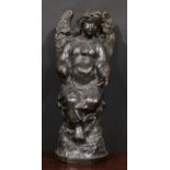 After Giuseppe Castiglione, a large dark patinated bronze figure, The Angelic Representation of