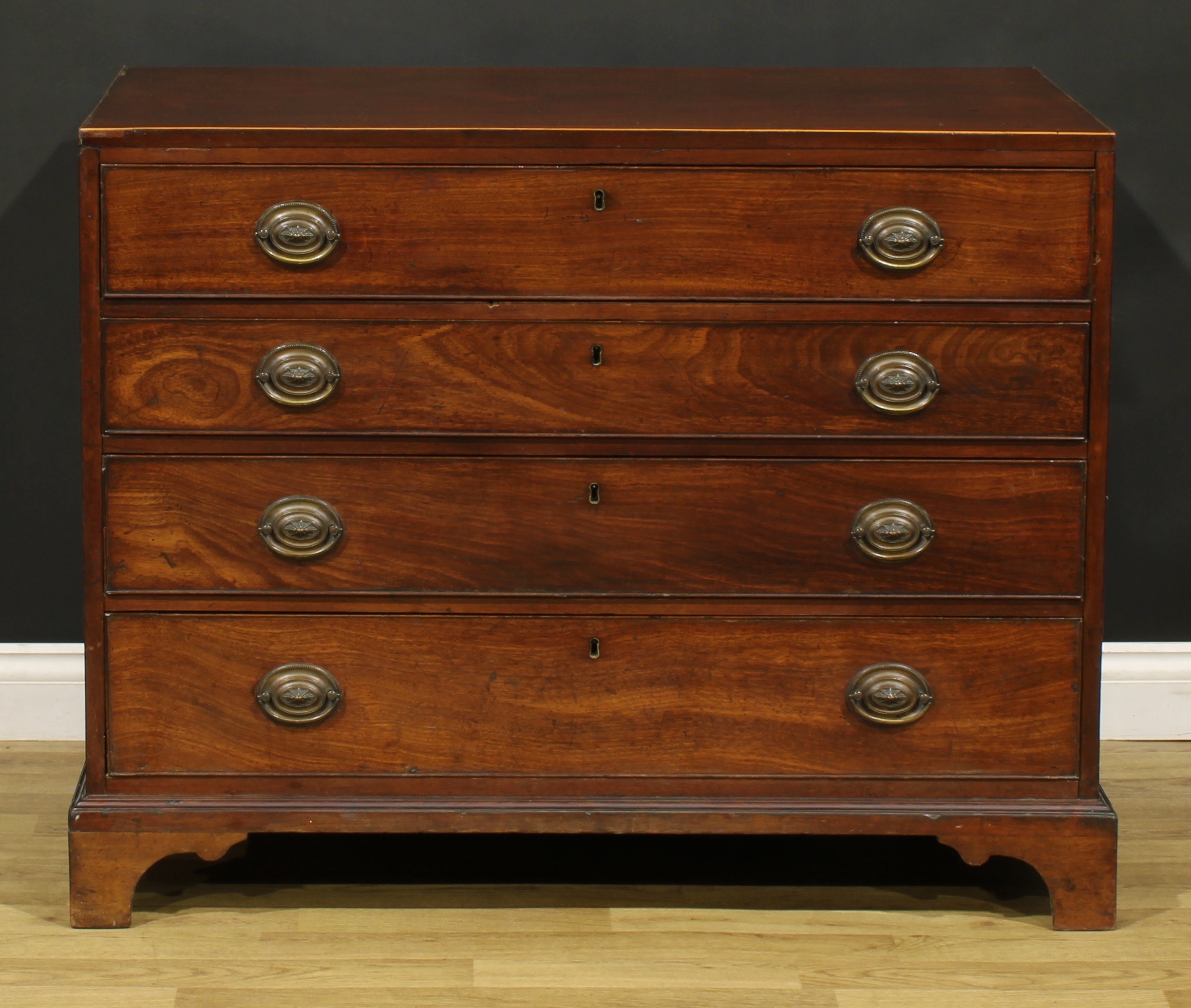 A George III mahogany caddy top discernible bachelor’s chest, by John Folgham (fl. c. 1750–1803), - Image 6 of 9