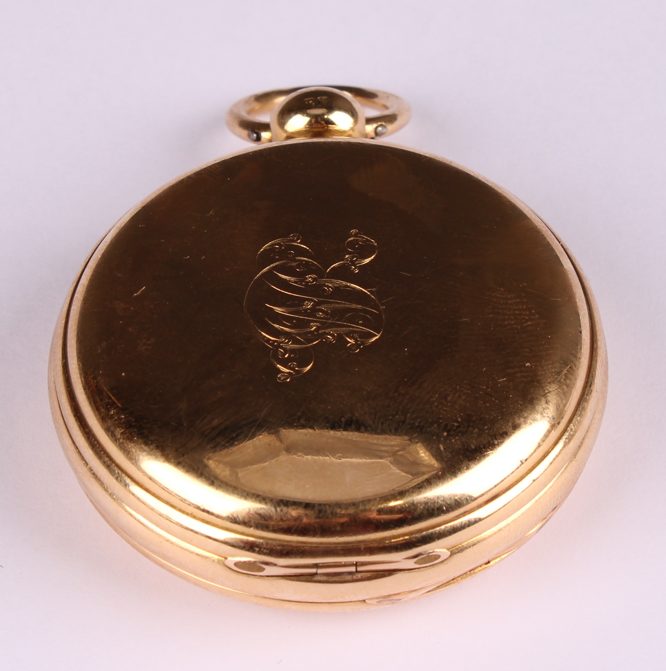 A George III 18ct gold Scottish hunter pocket watch, by Andrew Milroy, Edinburgh, 4.5cm textured - Image 3 of 11